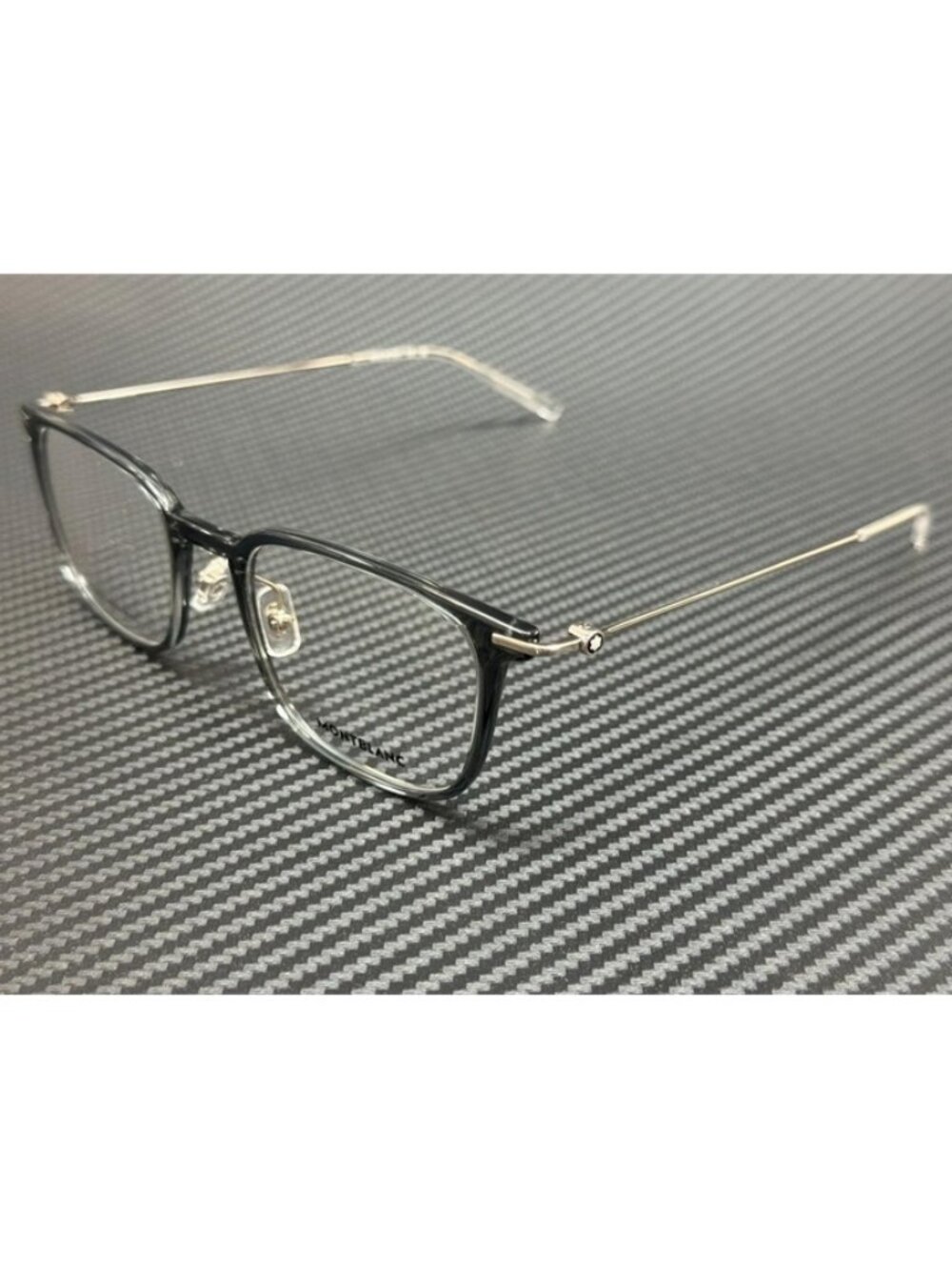 New Montblanc Men  Grey/Silver Eyeglasses  52- 21-